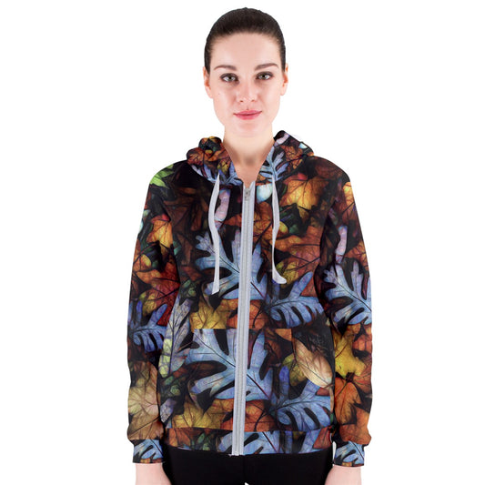 Mid October Leaves Women's Zipper Hoodie