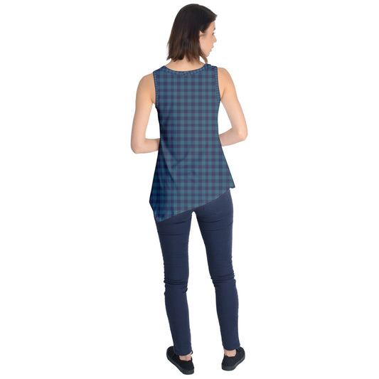 Blue Gingham Sleeveless Tunic