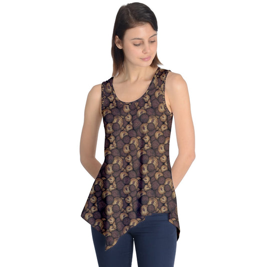Chocolate Chip Cookie Pattern Sleeveless Tunic