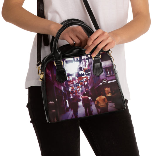 Vintage City Market Shoulder Handbag