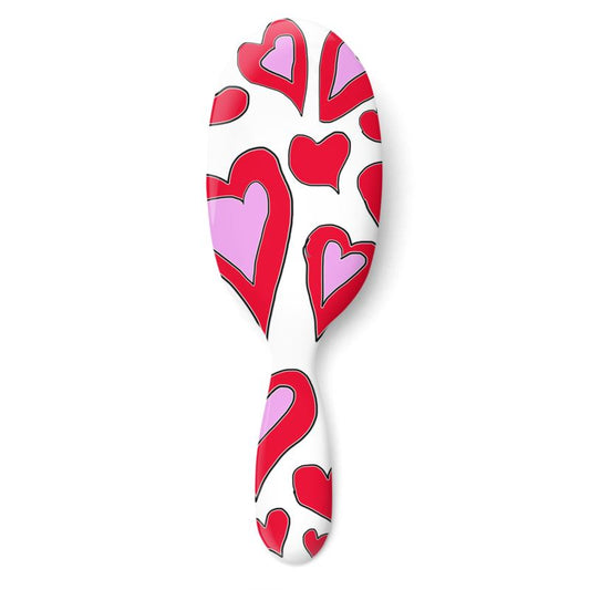 Valentine Hearts and Teddy Bear Hairbrush