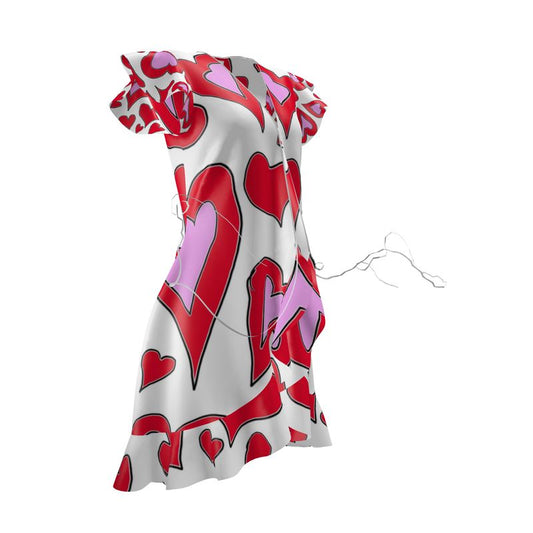 Hearts Drawing Tea Dress
