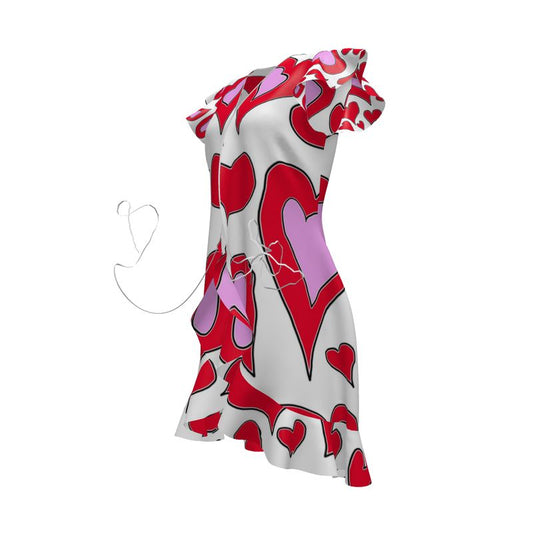 Hearts Drawing Tea Dress