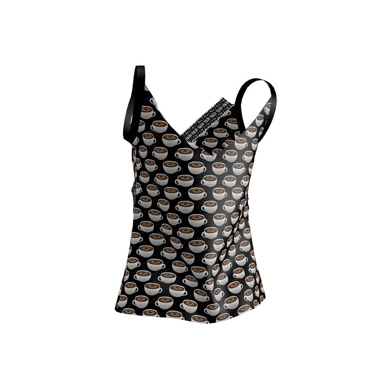 Coffee cups and Stripes Cami