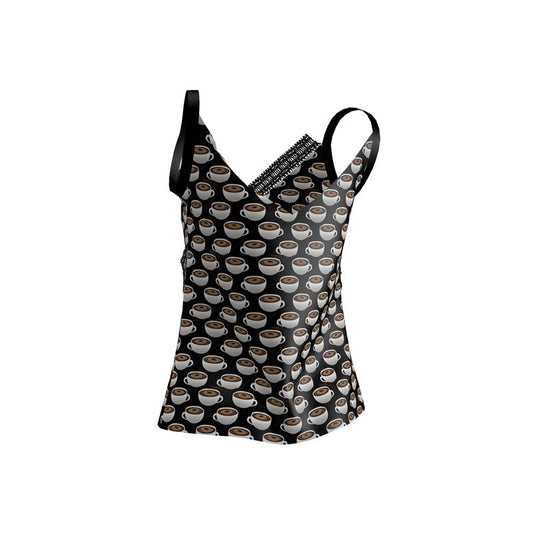 Coffee cups and Stripes Cami