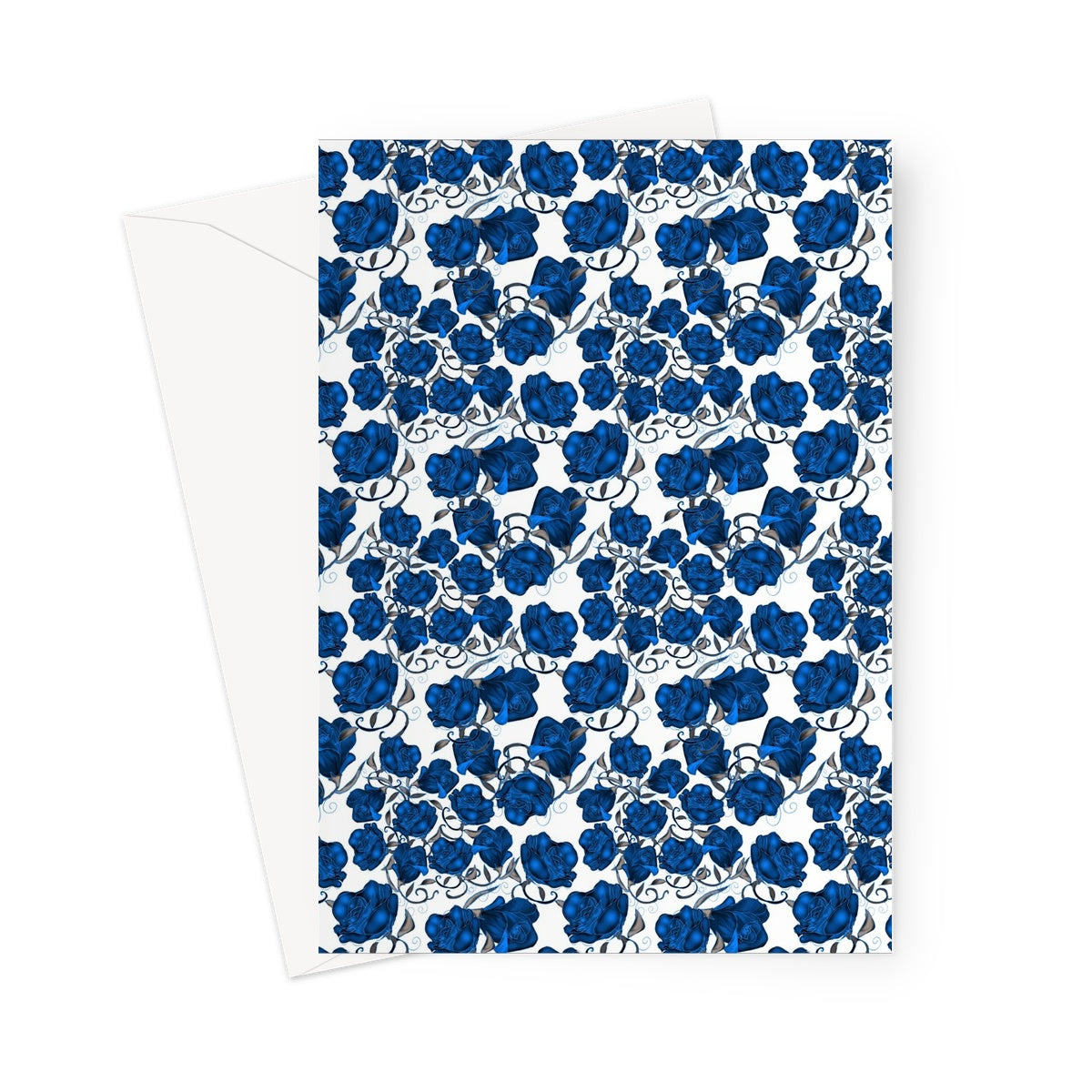 Blue Roses Greeting Card