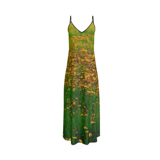 Field of Dandelion Flowers Slip Dress