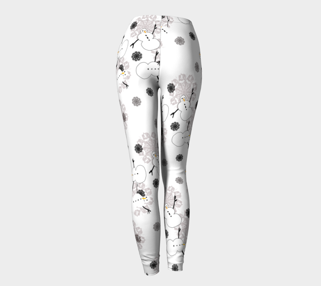 Snowman Pattern Leggings