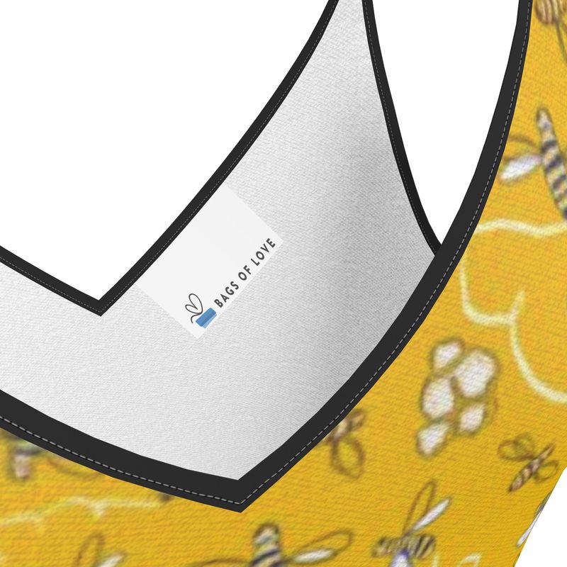 Honey Bees Pattern Slip Dress