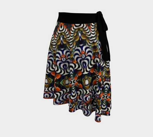 Stripes and Spirals Wrap Skirt