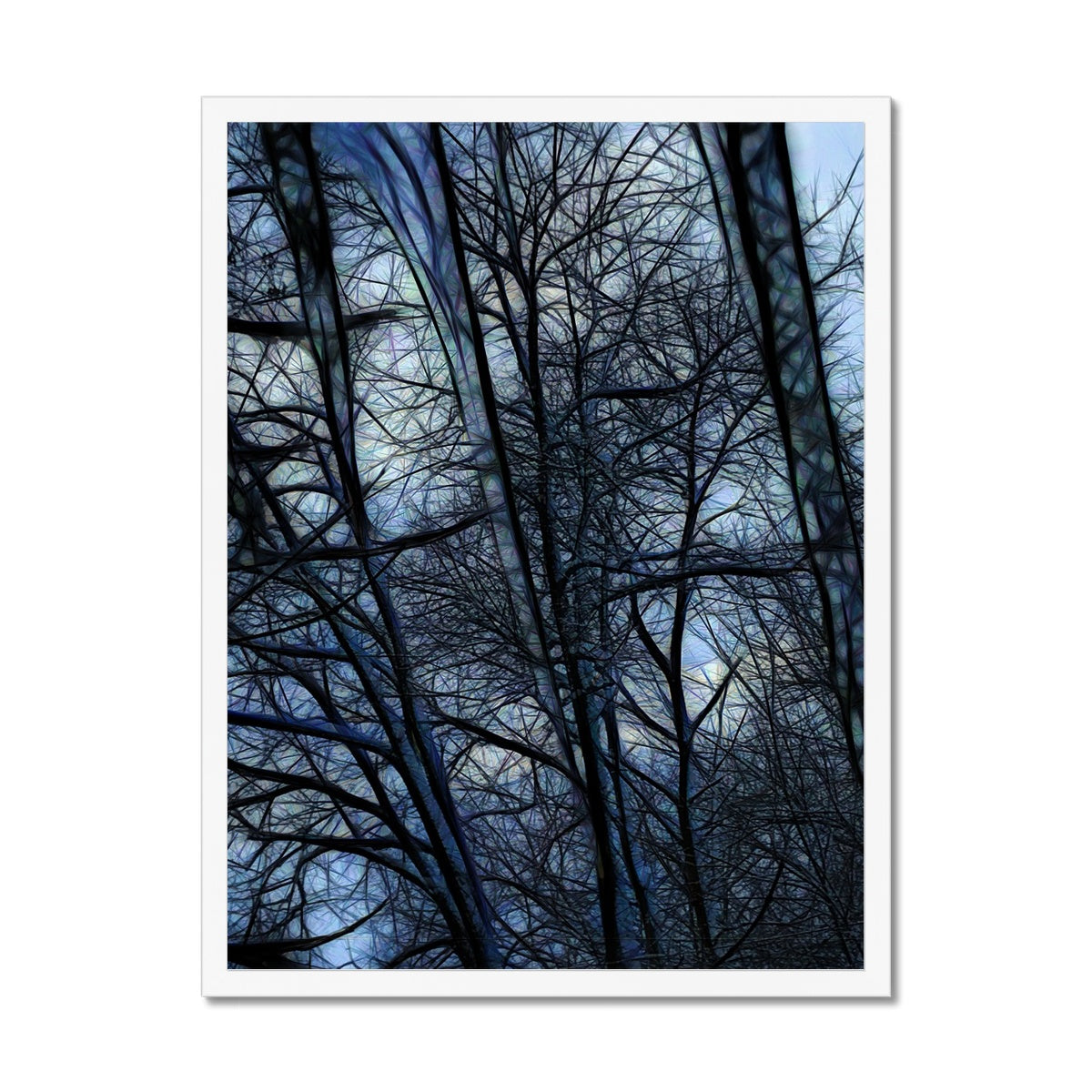 Twilight Icicles Framed Print