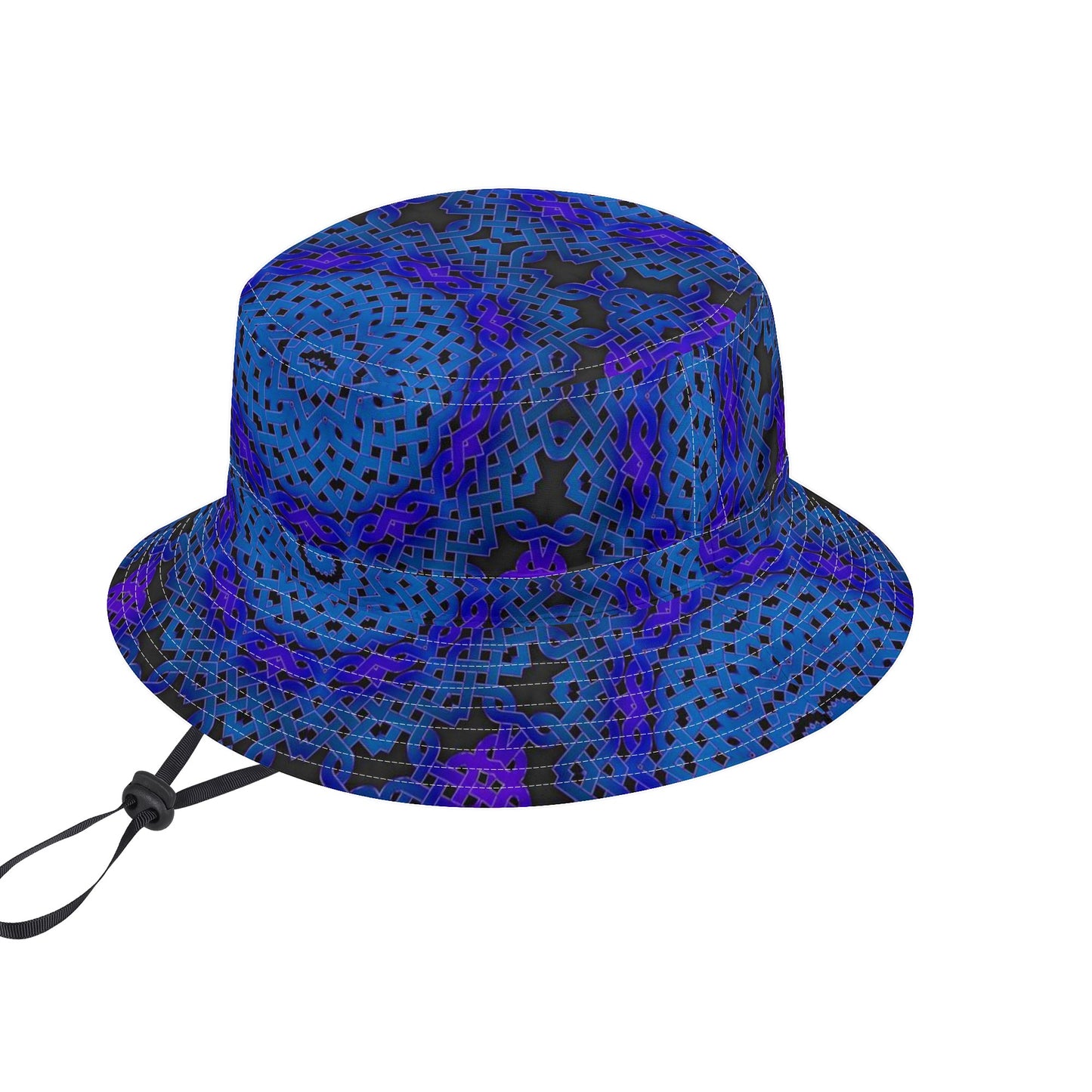 Blue Celtic Knot Kaleidoscope Fishermans Hat
