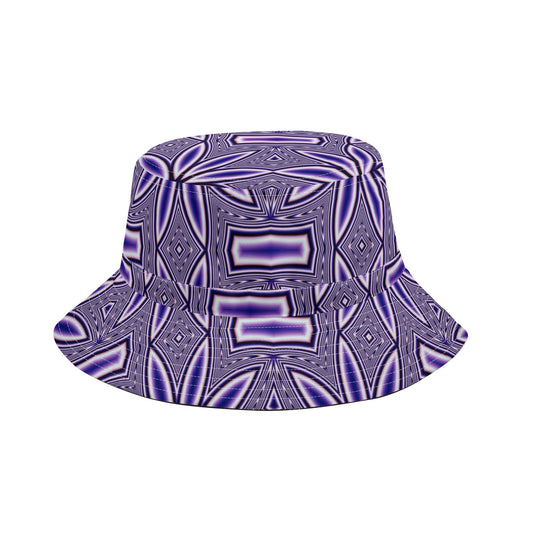 Blue Flower Kaleidoscope Fishermans Hat