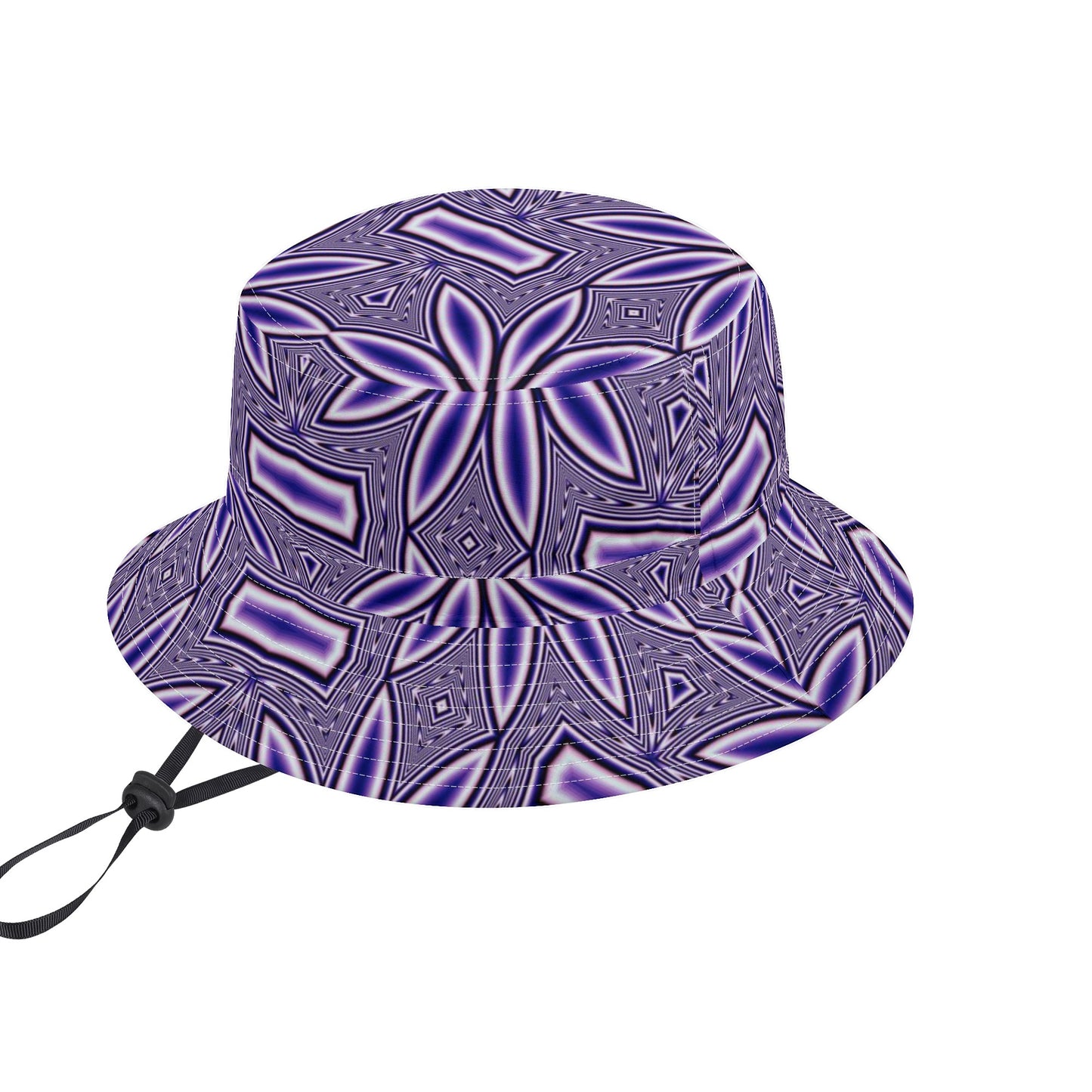 Blue Flower Kaleidoscope Fishermans Hat