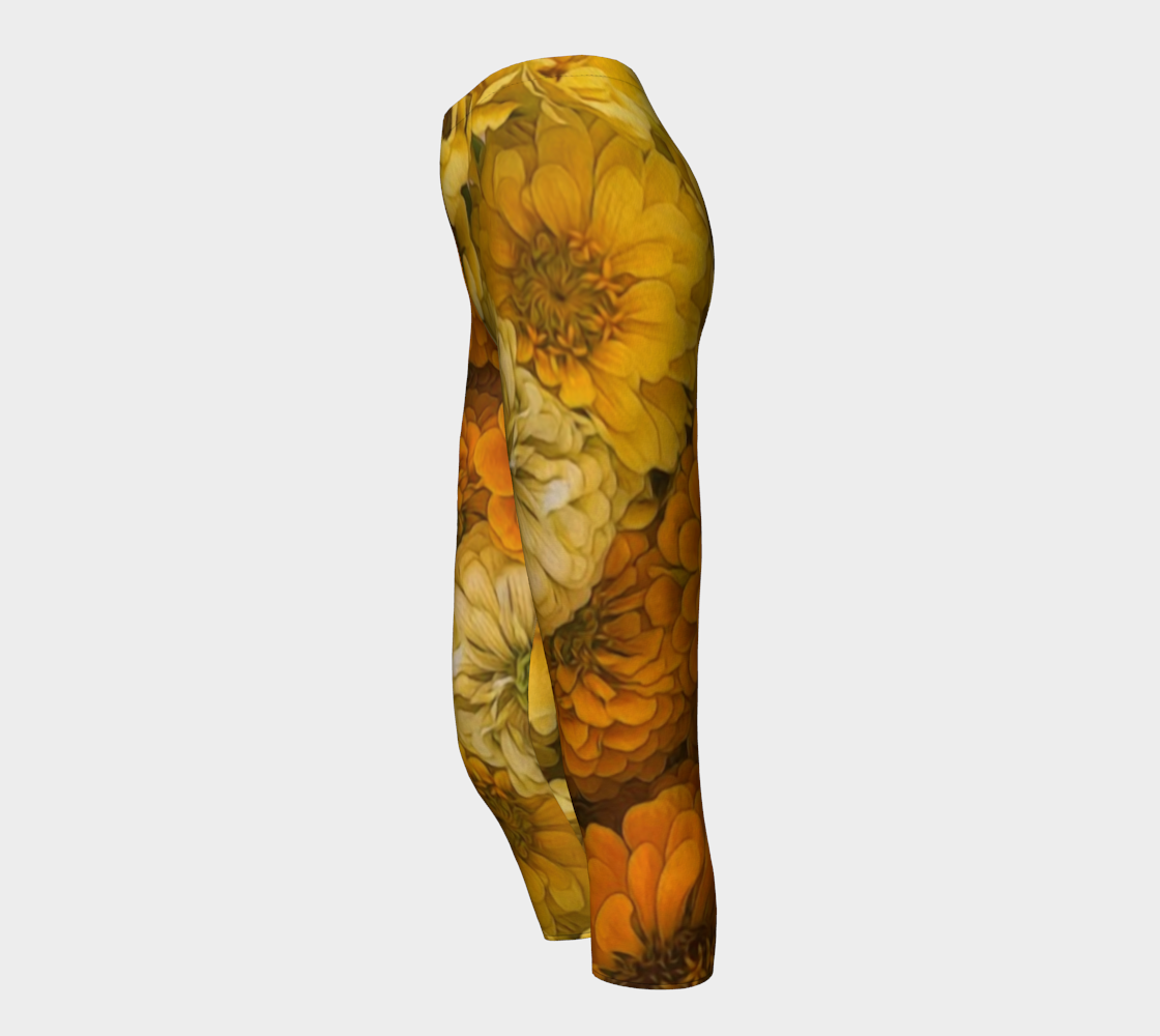 Yellow Zinnias Capris