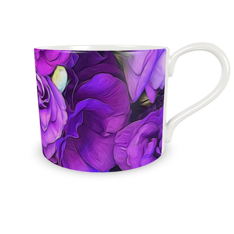 Purple Lisianthus Cup and Saucer