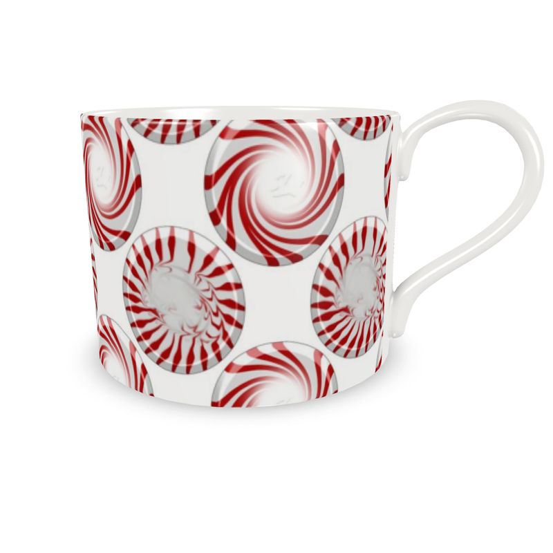 Peppermint Candy Dots Cup and Saucer