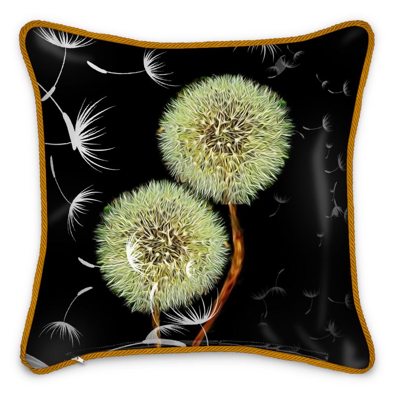 What Do You Wish For Dandelions Silk Cushion