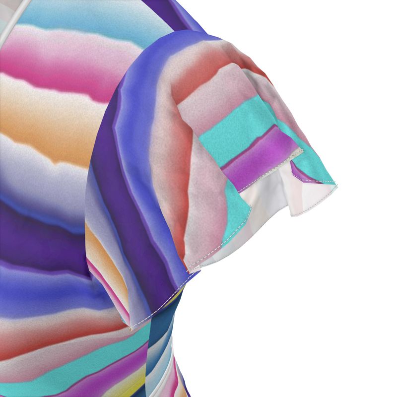 Cotton Candy Stripes Tea Dress
