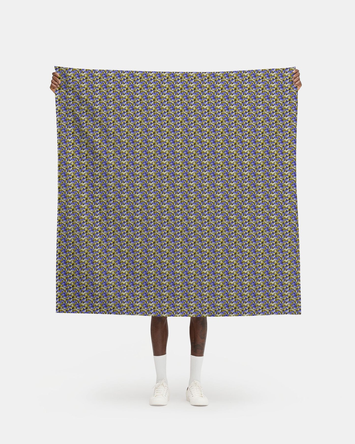 Blue and Yellow Pansies Fabric