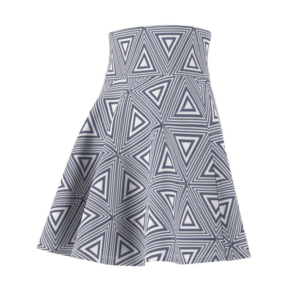 Gray Triangles Women's Skater Skirt