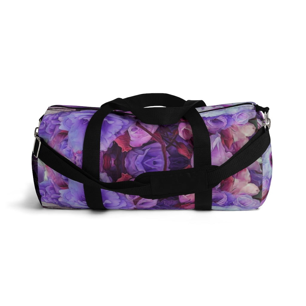 Purple Flower Kaleidoscope Duffel Bag