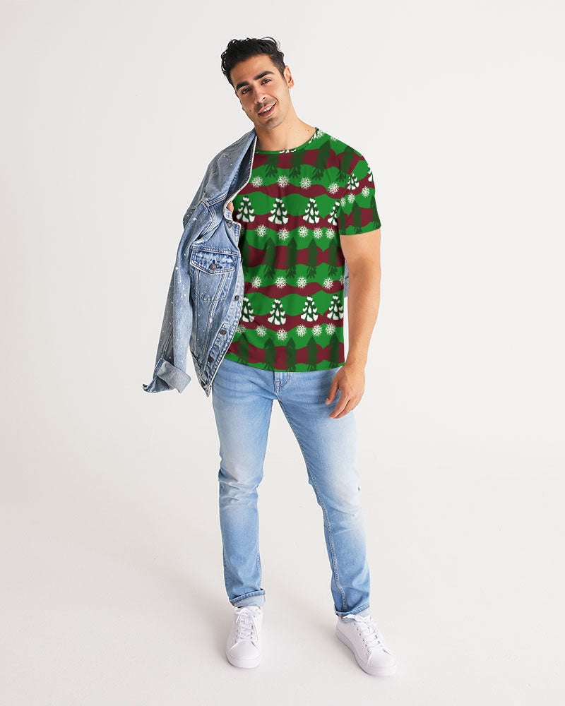 Snowy Evergreen Pattern Men's Tee