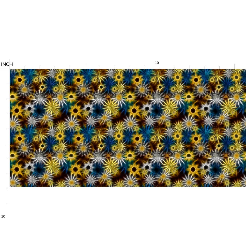 Glowing Daisies Fabric