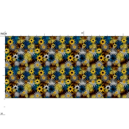 Glowing Daisies Fabric