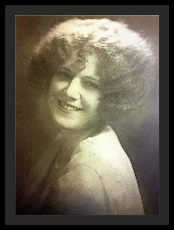 1931 Woman With Soft Hair - Framed Print