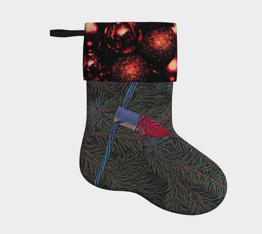 Lights on The Tree Holiday Stocking