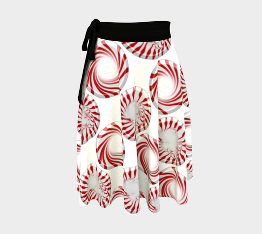 Peppermint Candy Dots Wrap Skirt
