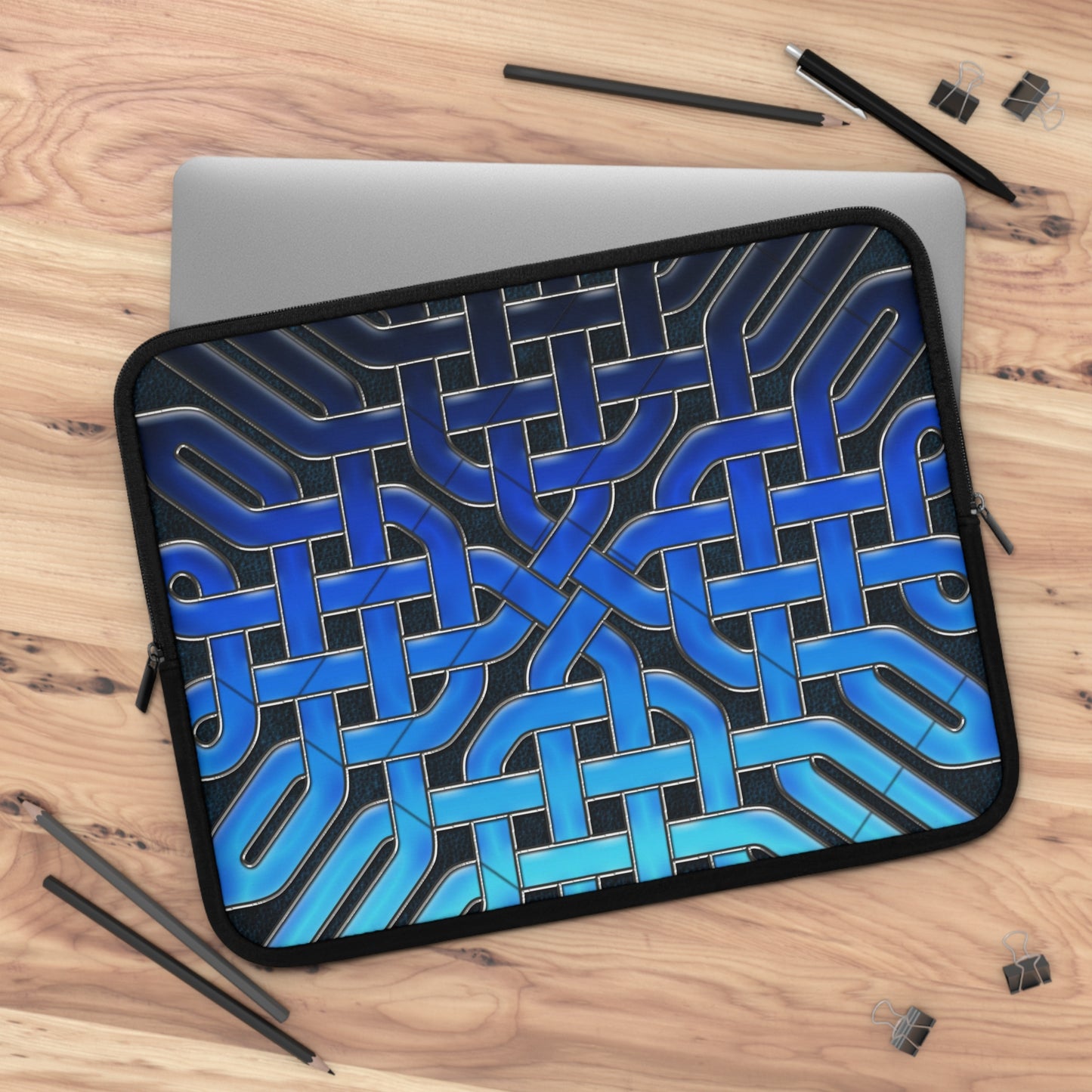 Blue Celtic Glass Laptop Sleeve