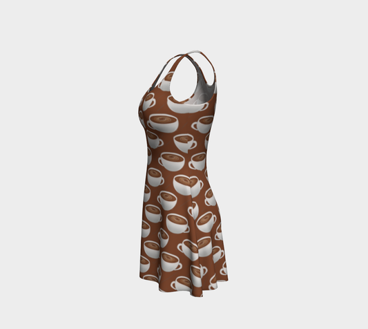 Coffee on Coffee Flare Dress
