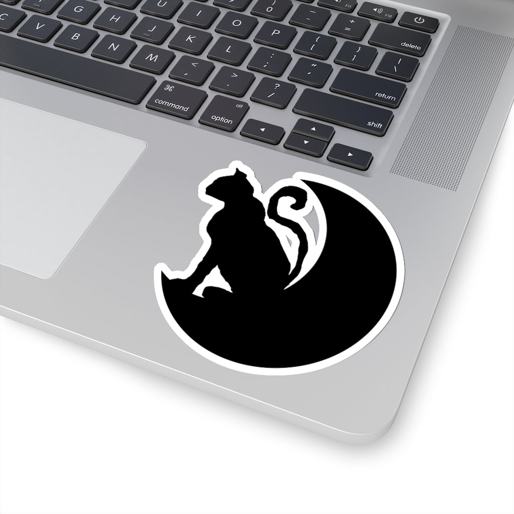 Cat on the Moon Kiss-Cut Stickers