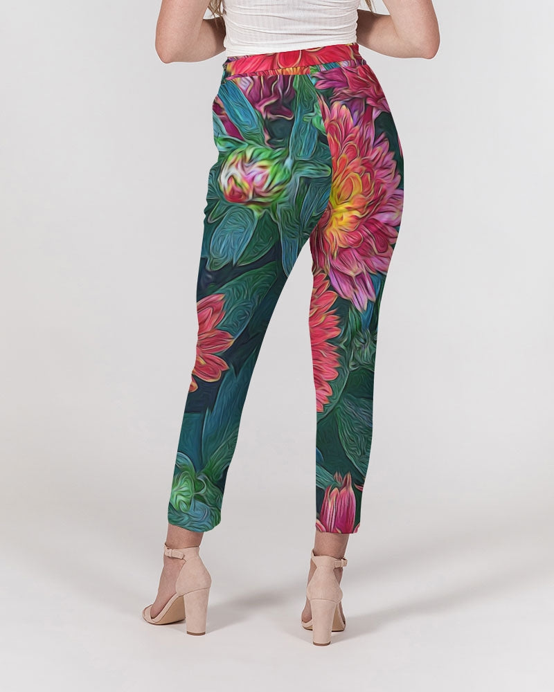 Warm Fall Mums Women's Belted Tapered Pants