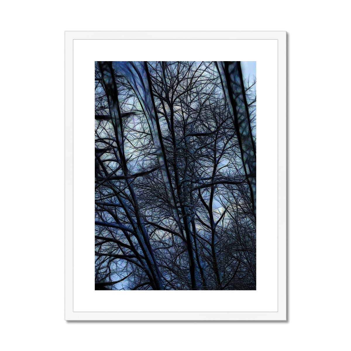 Twilight Icicles Framed & Mounted Print