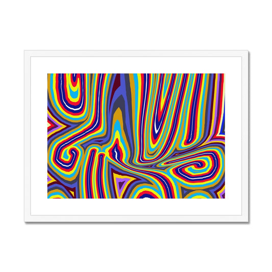 Curly Swirls Framed & Mounted Print