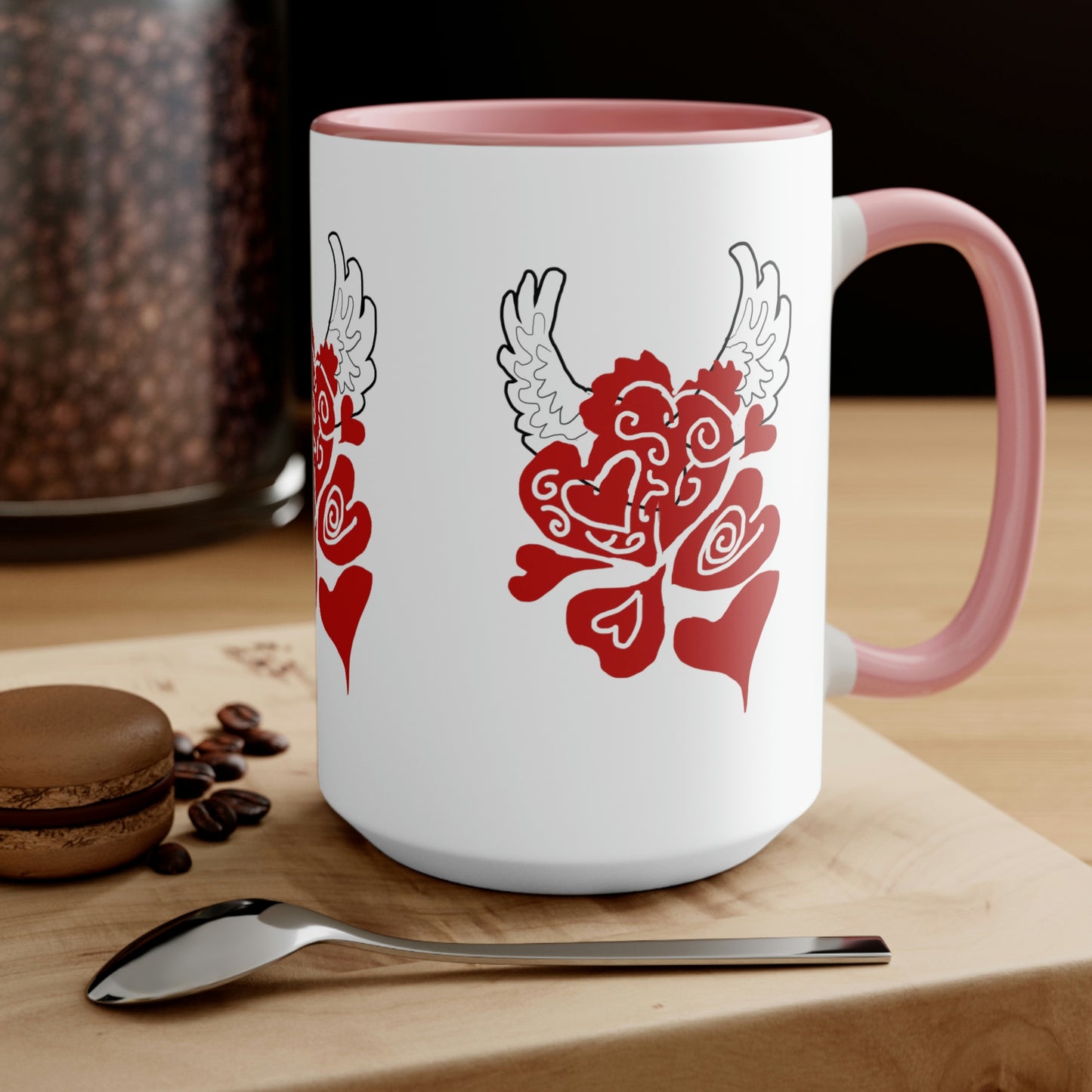 Hearts and Wings Accent Mug