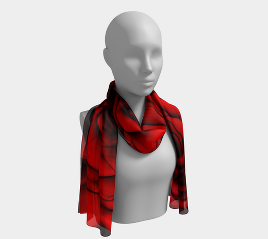 Reddest Rose Long Scarf