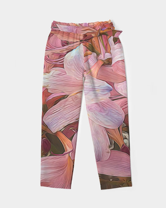 Pink Amaryllis Women's Belted Tapered Pants