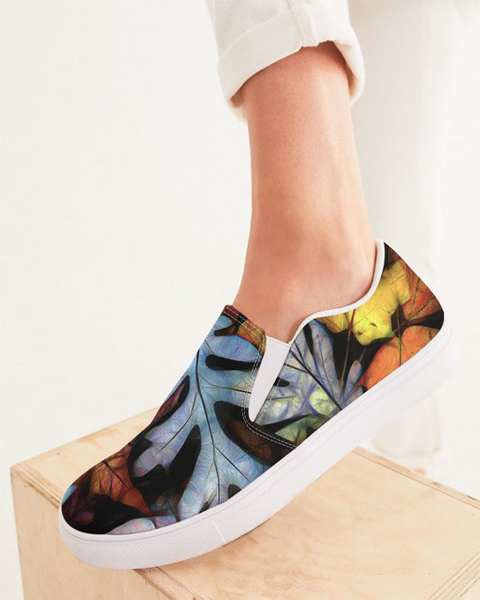 Mid October Leaves Women's Slip-On Canvas Shoe