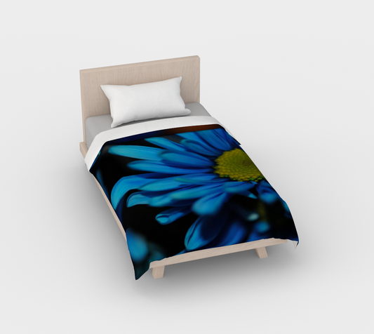 Blue Daisy Duvet Cover