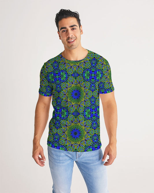 Blue Green Celtic Kaleidoscope Men's Tee