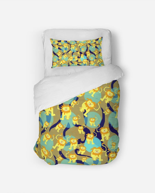 Lion Pattern Twin Duvet Cover Set