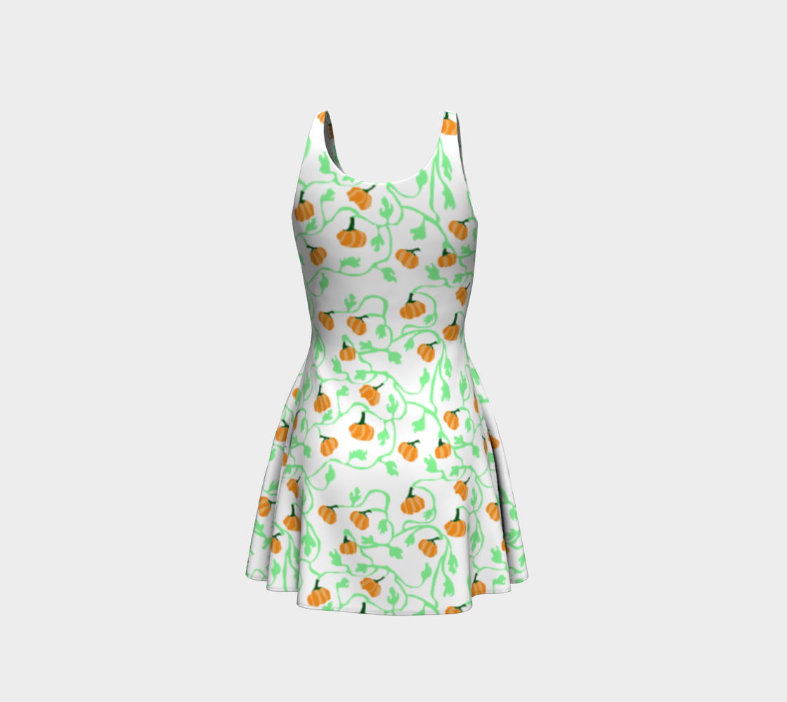 Pumpkin Vines Flare Dress