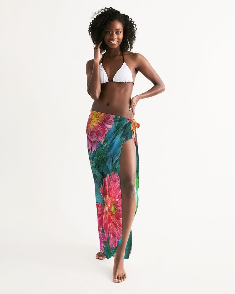 Warm Fall Mums Swim Cover Up