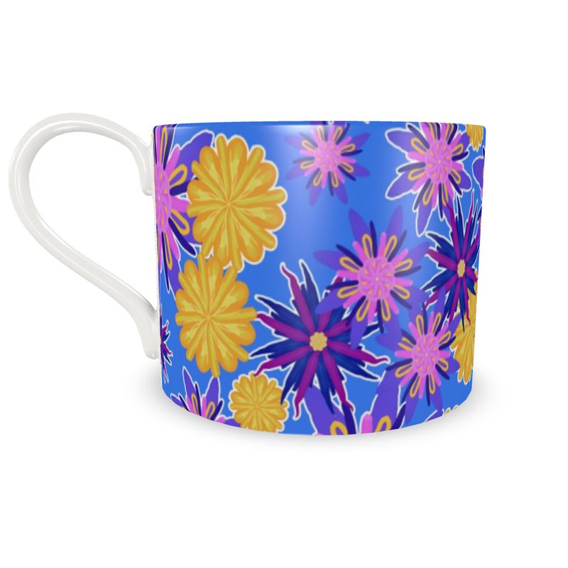 Pastel Pinks Florals and Stripes Cup and saucer Set