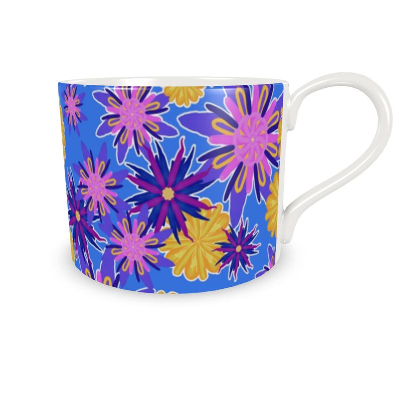 Pastel Pinks Florals and Stripes Cup and saucer Set