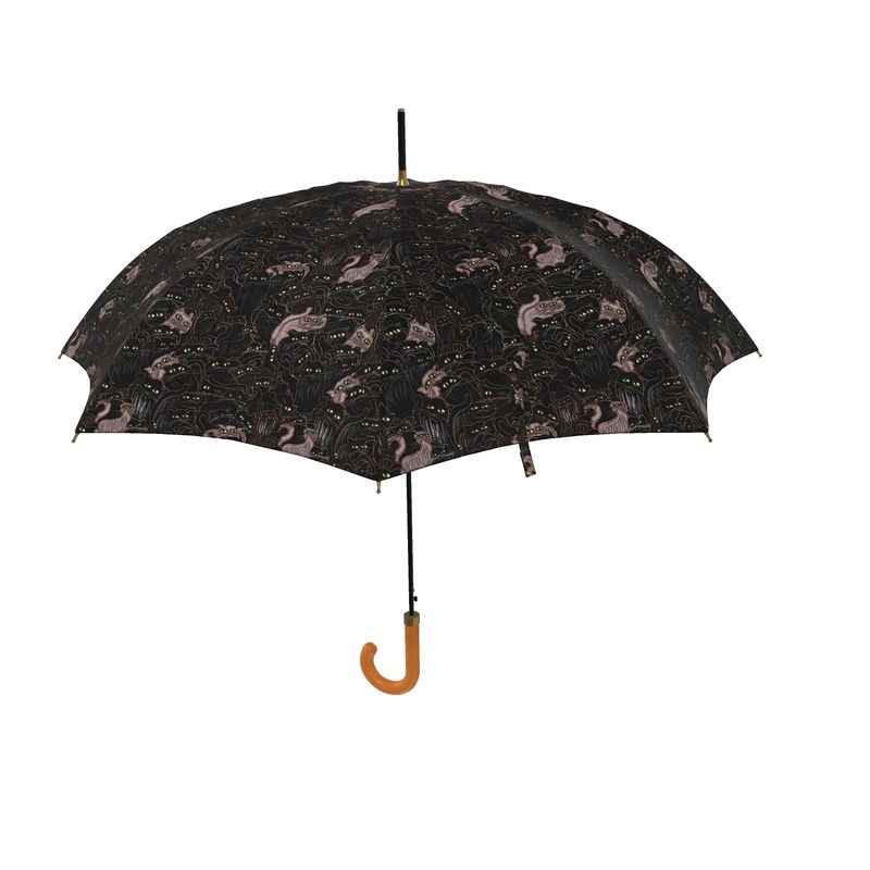 Black Cats Yellow Eyes Umbrella